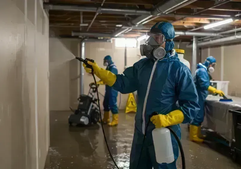 Basement Sanitization and Antimicrobial Treatment process in North Hudson, WI