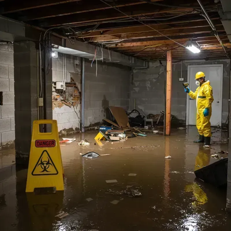 Flooded Basement Electrical Hazard in North Hudson, WI Property